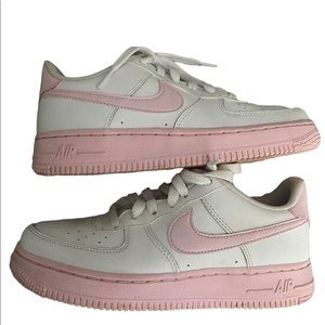 HTF Nike Air Force 1 Low White Pink Foam Grade School 4.5y